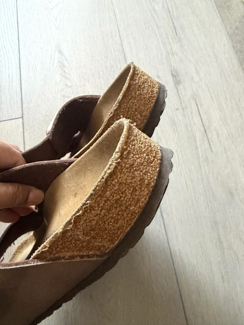 Birkenstock Arizona Two-Strap Sandals in Metallic Bronze - Picture 5 of 7